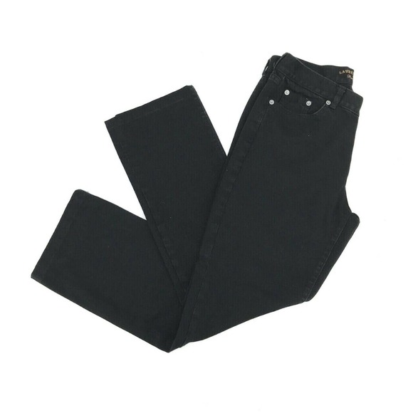 Lauren Ralph Lauren Denim - Lauren Ralph Lauren Women's Modern Slim Straight Leg Jeans Size 6 Black Zip Fly